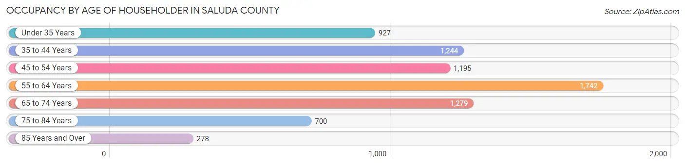 Occupancy by Age of Householder in Saluda County