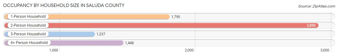 Occupancy by Household Size in Saluda County