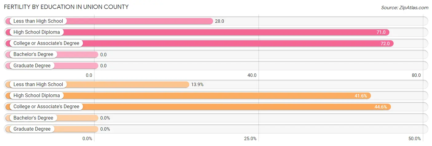 Female Fertility by Education Attainment in Union County