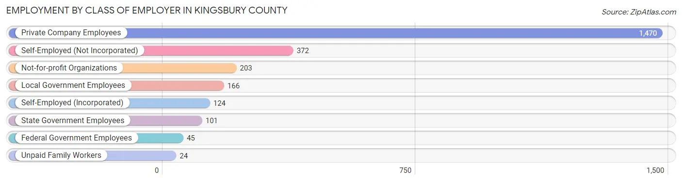Employment by Class of Employer in Kingsbury County