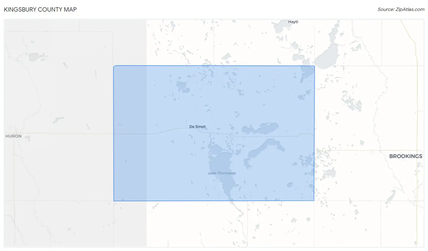 Kingsbury County Map