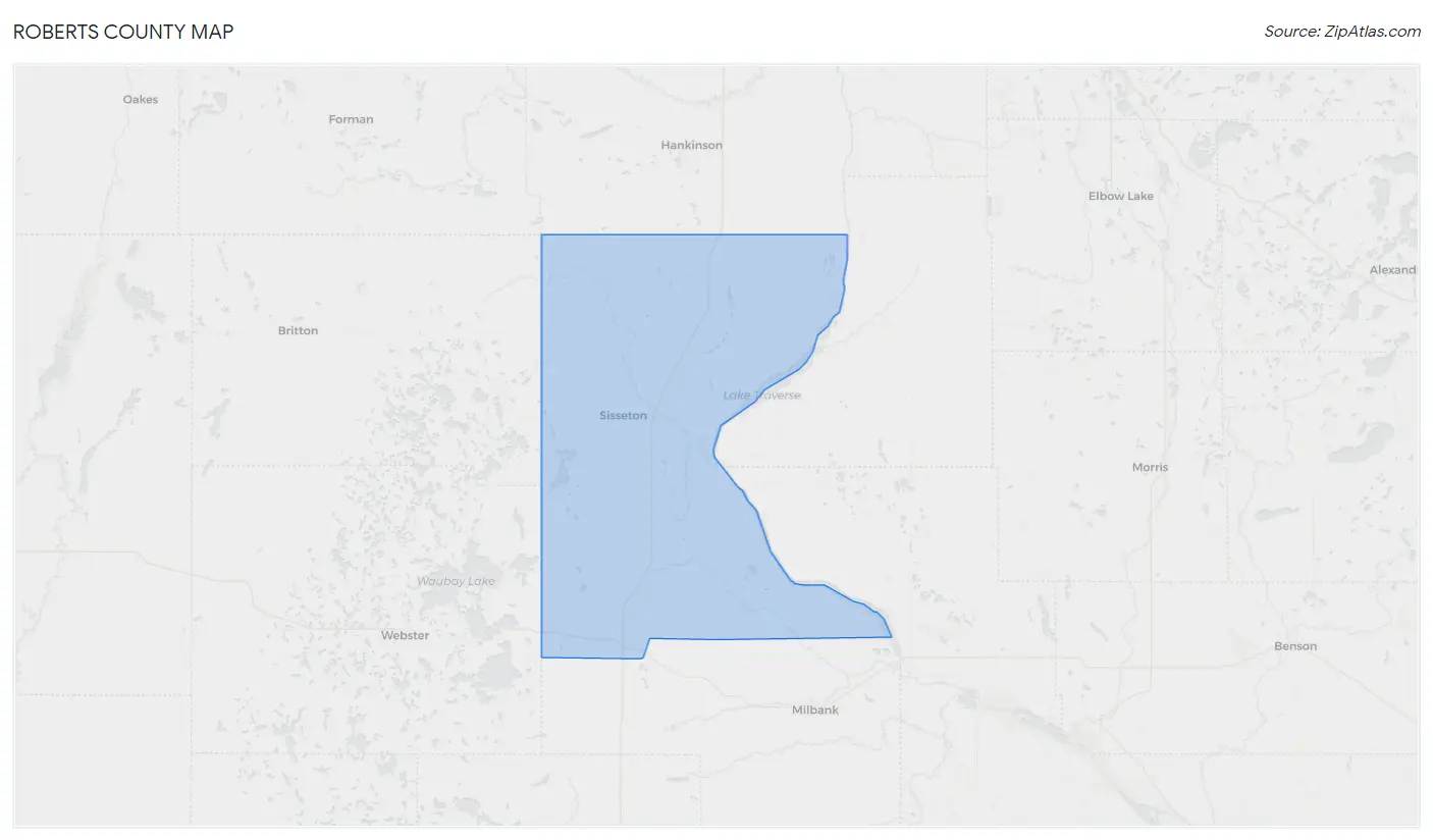 Roberts County Map