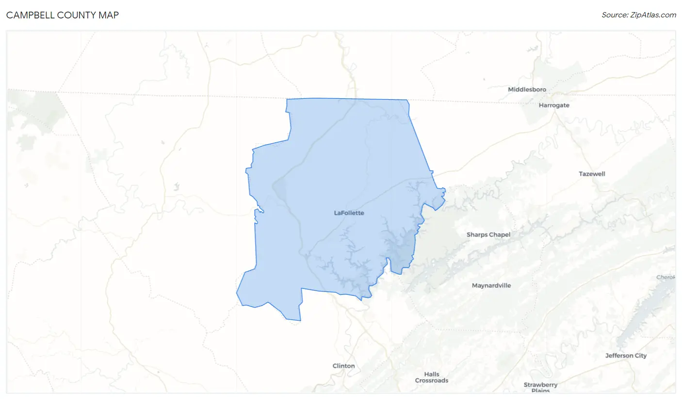 Campbell County Map