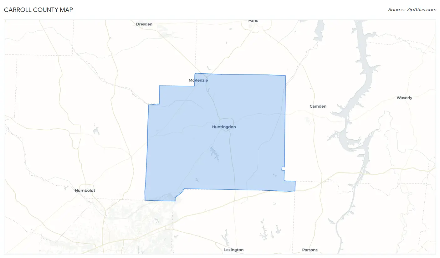 Carroll County Map