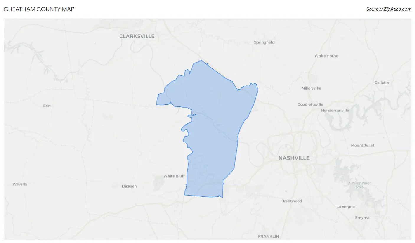 Cheatham County Map