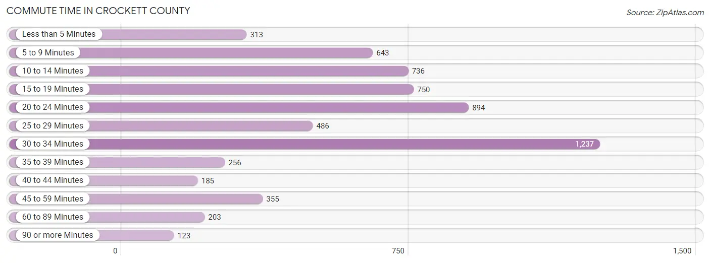 Commute Time in Crockett County