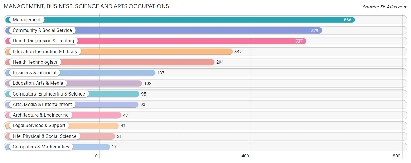 Management, Business, Science and Arts Occupations in Crockett County