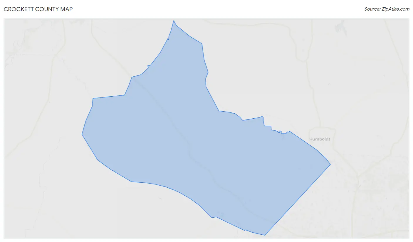 Crockett County Map