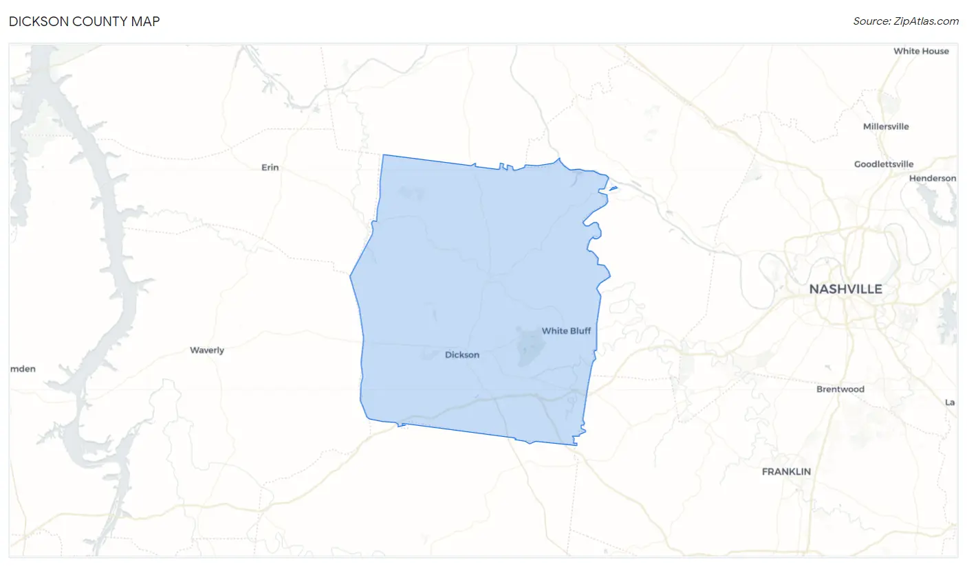 Dickson County Map