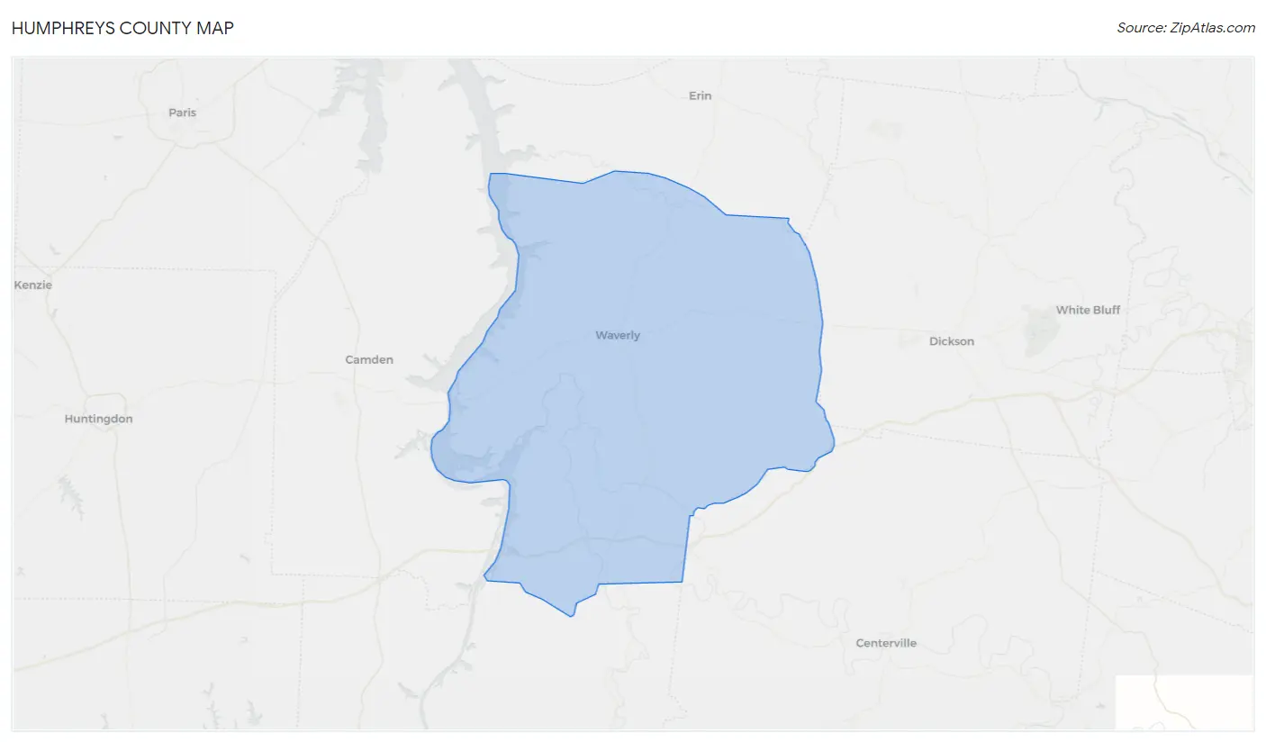 Humphreys County Map