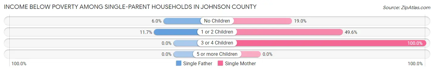 Income Below Poverty Among Single-Parent Households in Johnson County