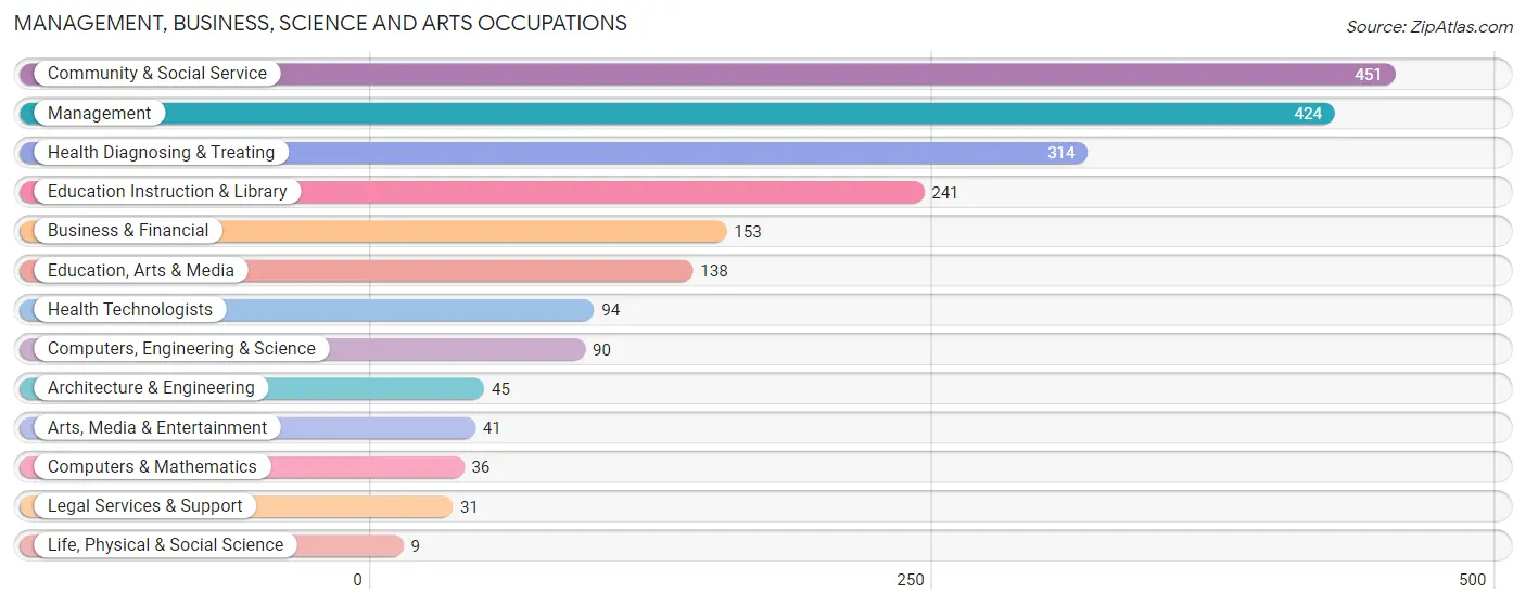 Management, Business, Science and Arts Occupations in Lewis County