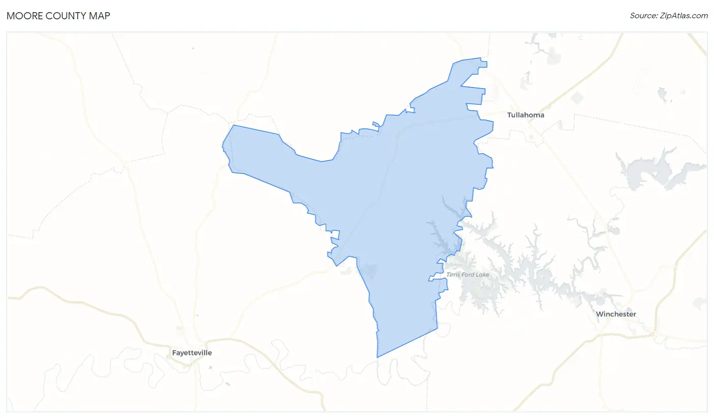 Moore County Map