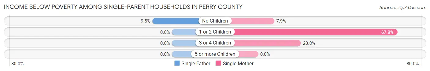 Income Below Poverty Among Single-Parent Households in Perry County