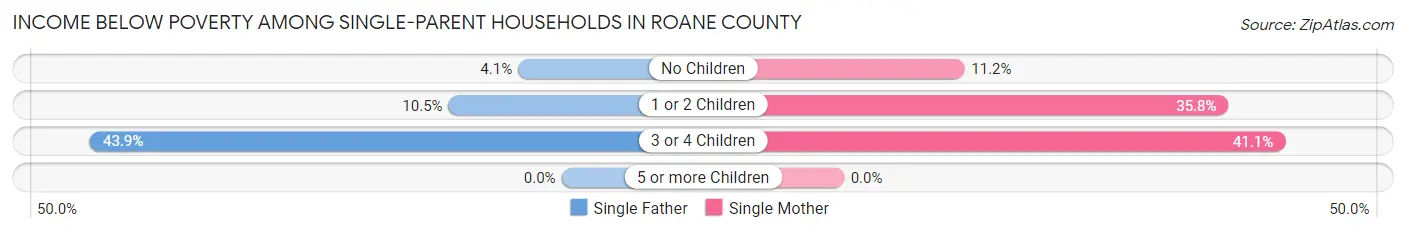 Income Below Poverty Among Single-Parent Households in Roane County