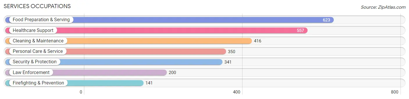Services Occupations in Weakley County