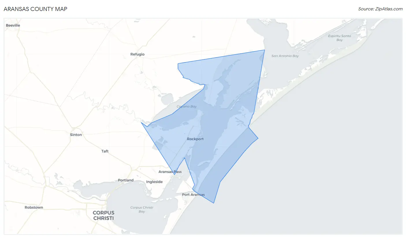Aransas County Map
