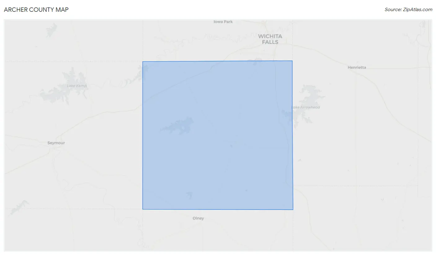 Archer County Map