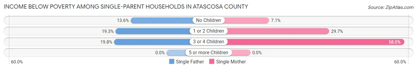 Income Below Poverty Among Single-Parent Households in Atascosa County