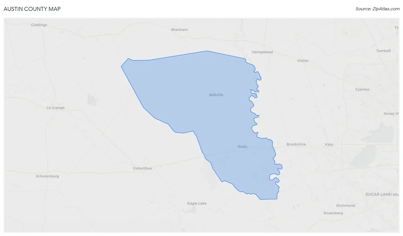 Austin County Map
