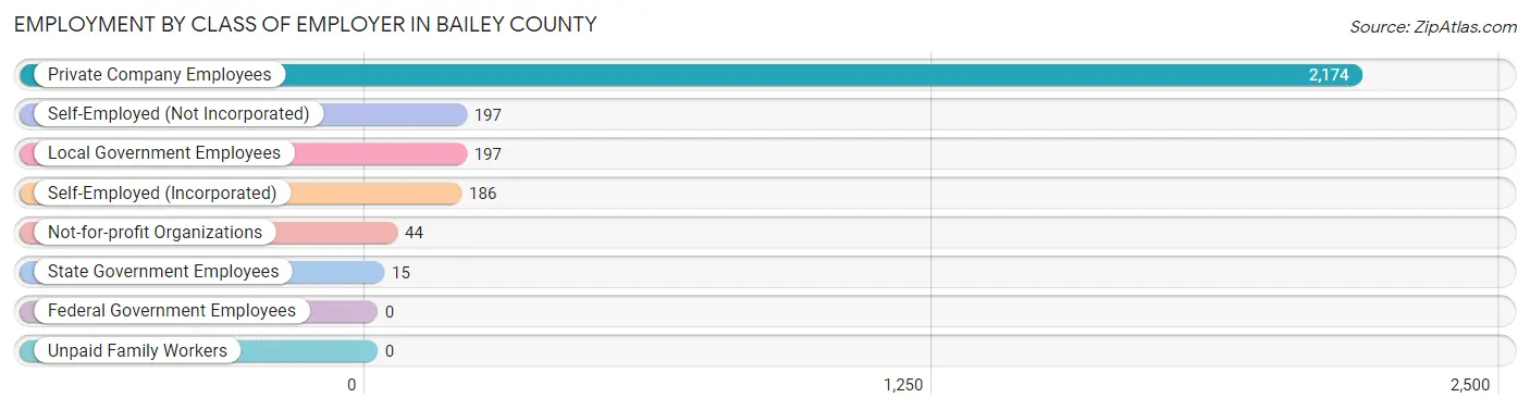 Employment by Class of Employer in Bailey County