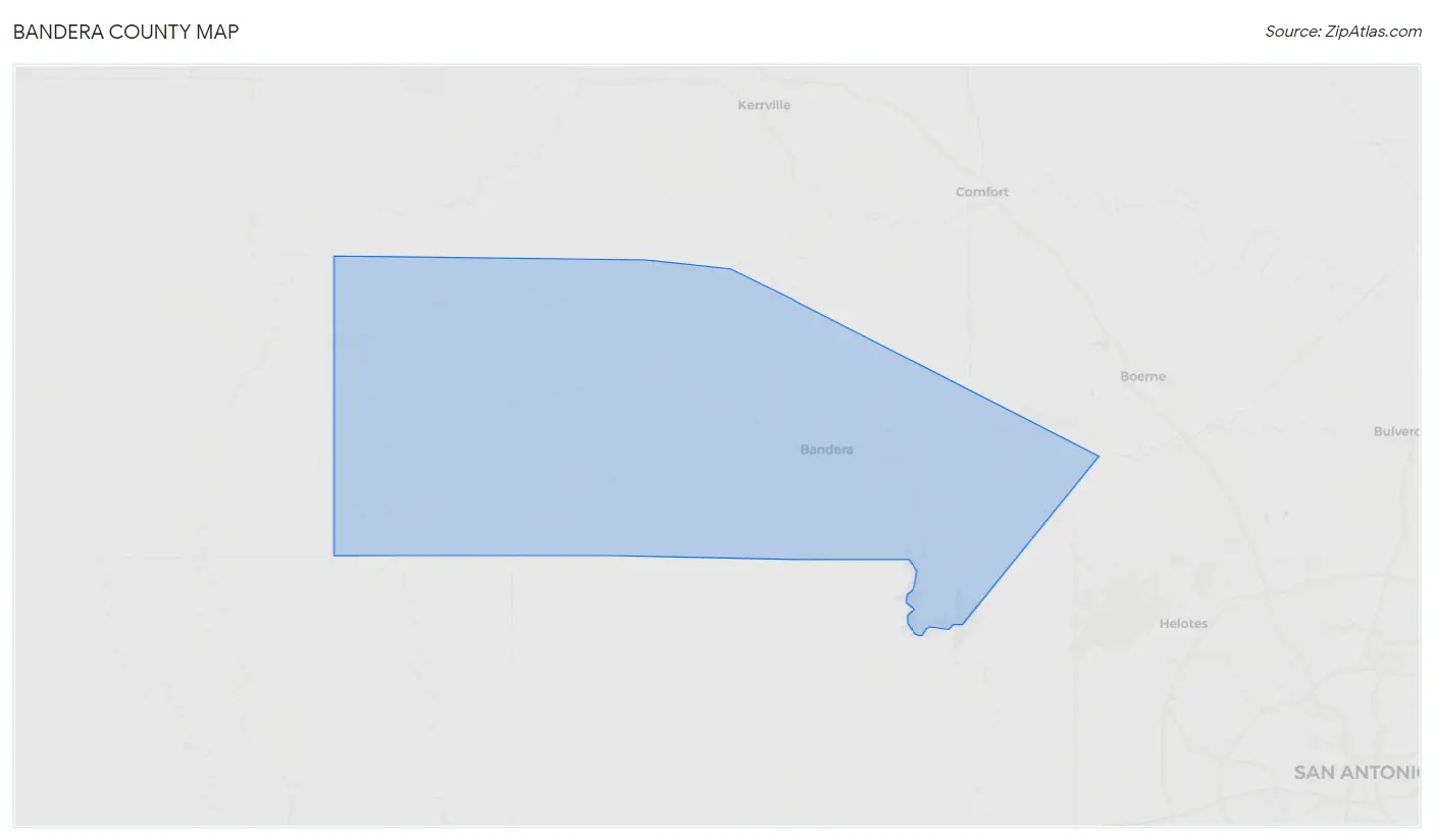 Bandera County Map