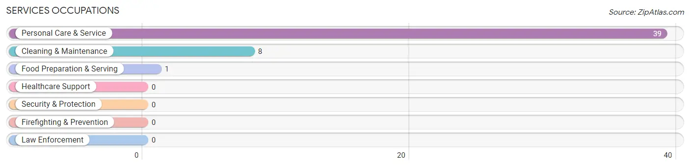 Services Occupations in Borden County