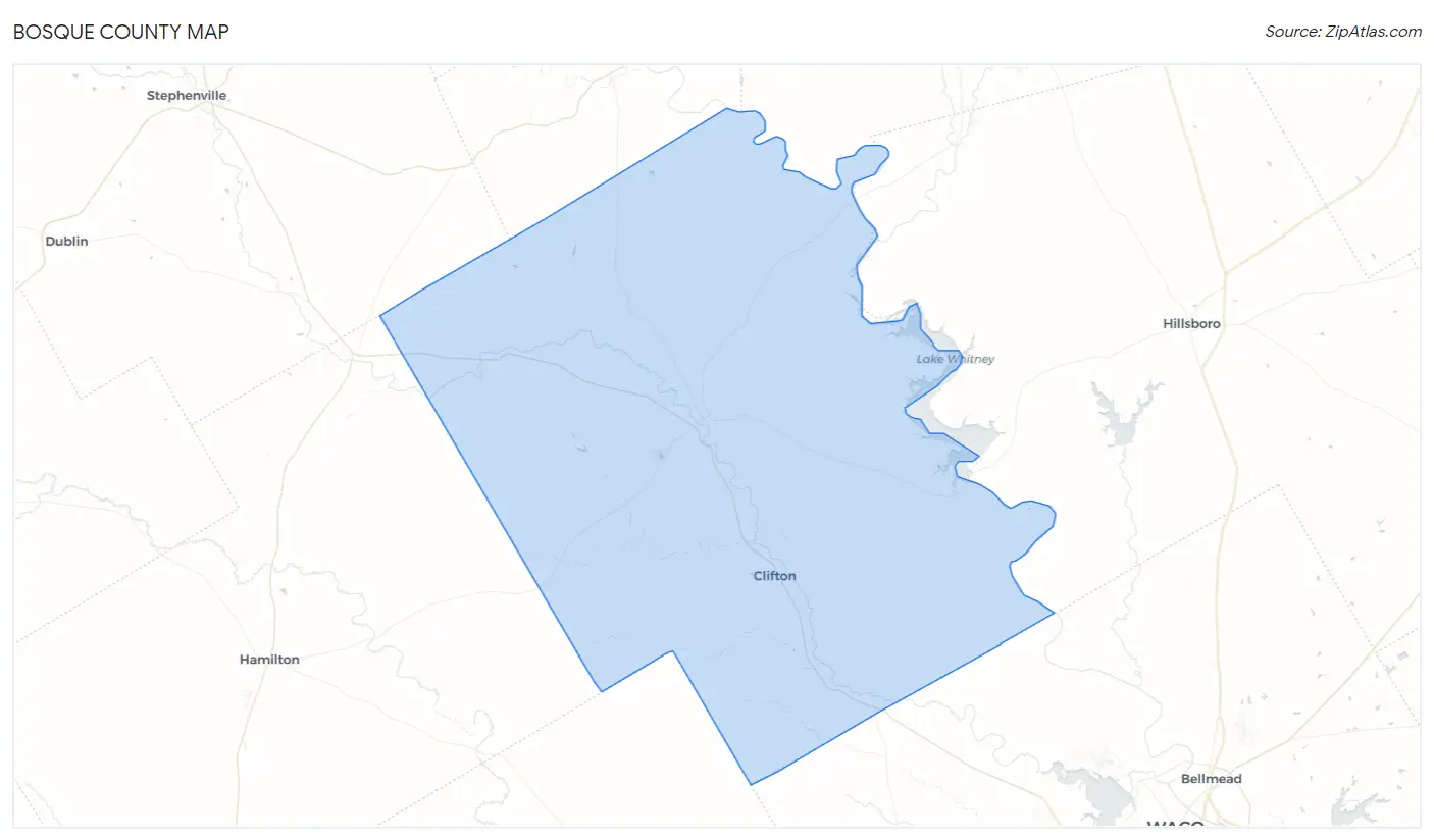 Bosque County Map
