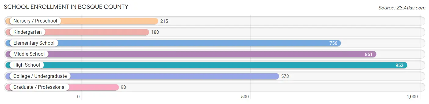 School Enrollment in Bosque County