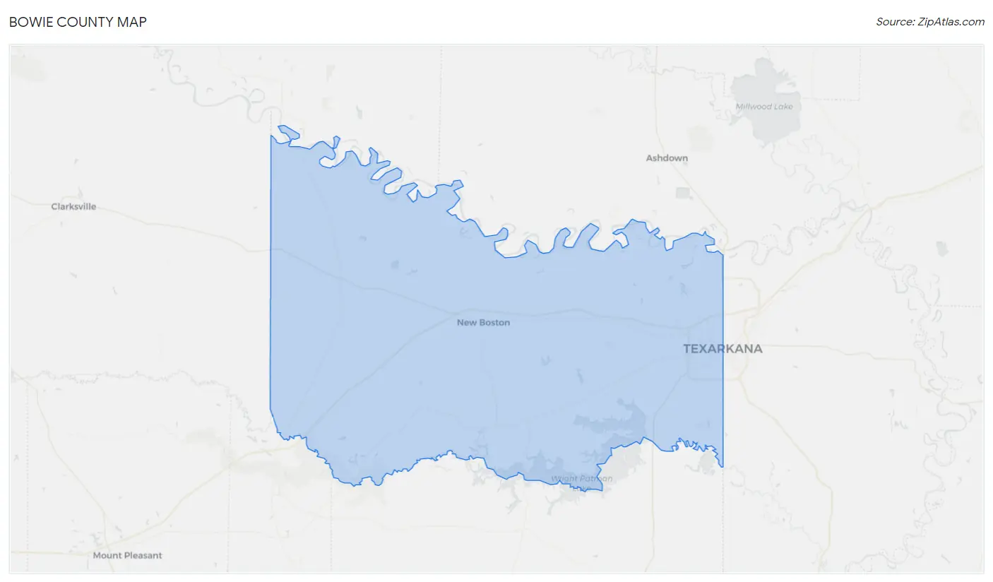 Bowie County Map