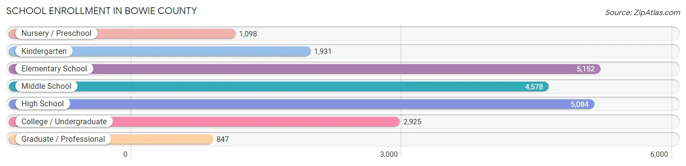 School Enrollment in Bowie County