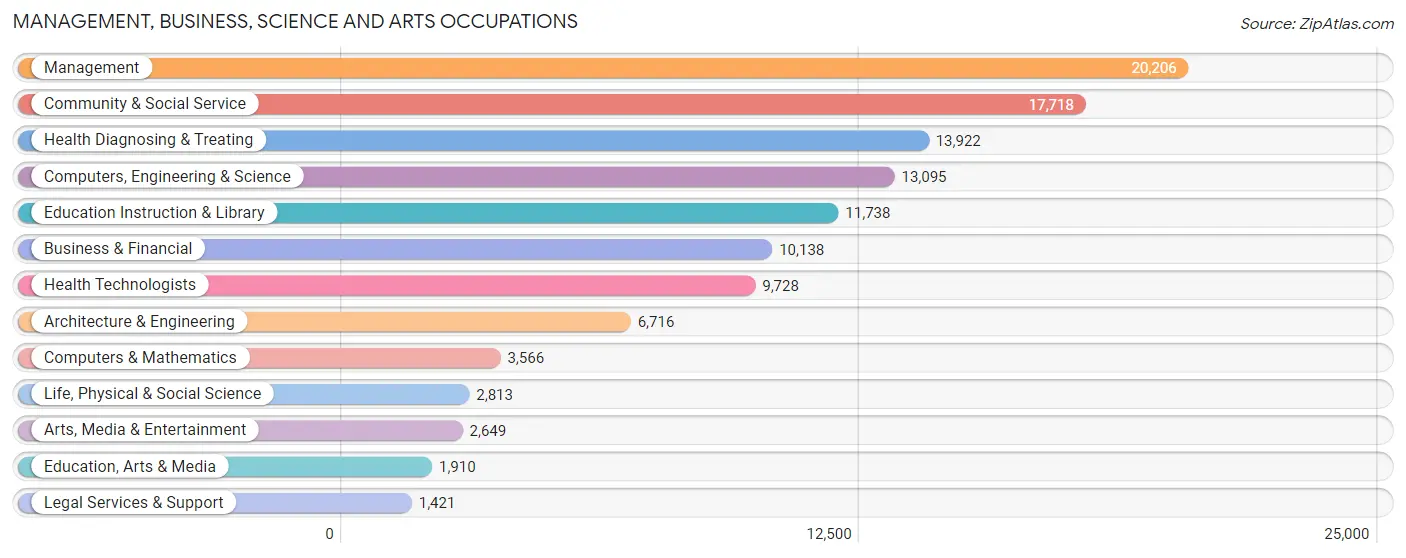 Management, Business, Science and Arts Occupations in Brazoria County