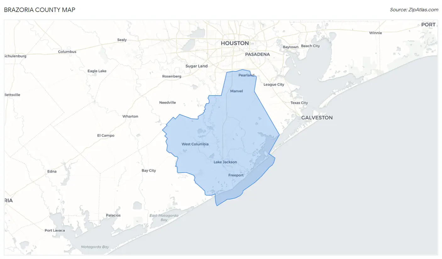 Brazoria County Map