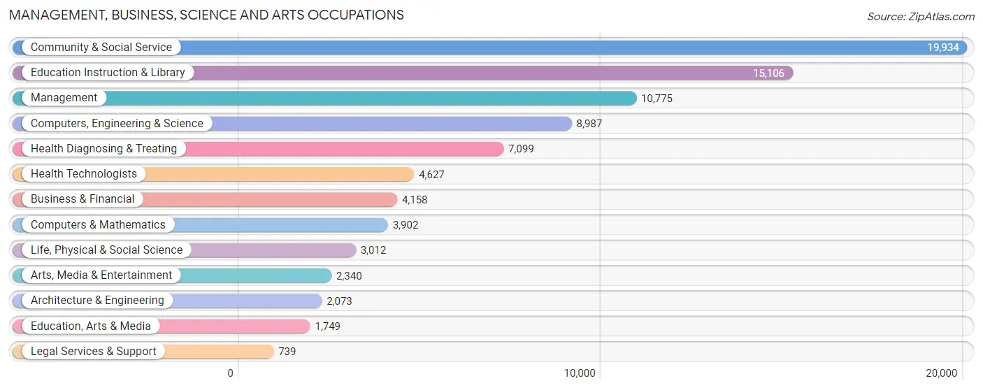 Management, Business, Science and Arts Occupations in Brazos County