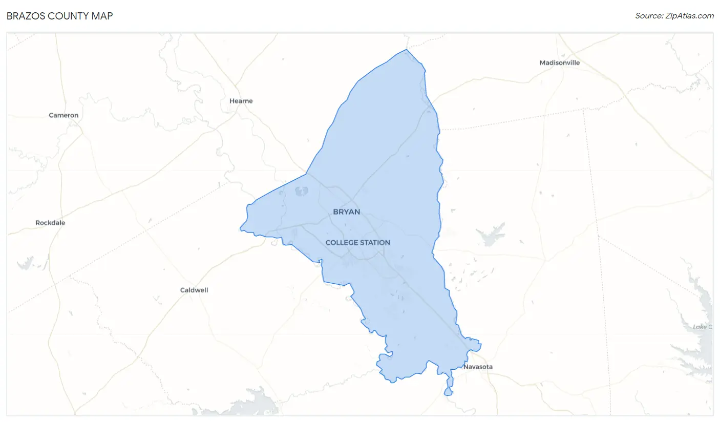 Brazos County Map