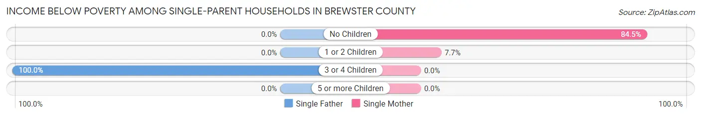 Income Below Poverty Among Single-Parent Households in Brewster County