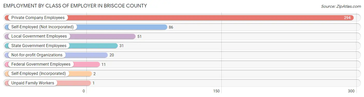 Employment by Class of Employer in Briscoe County