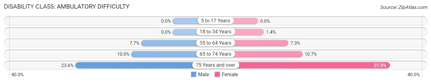 Disability in Burleson County: <span>Ambulatory Difficulty</span>