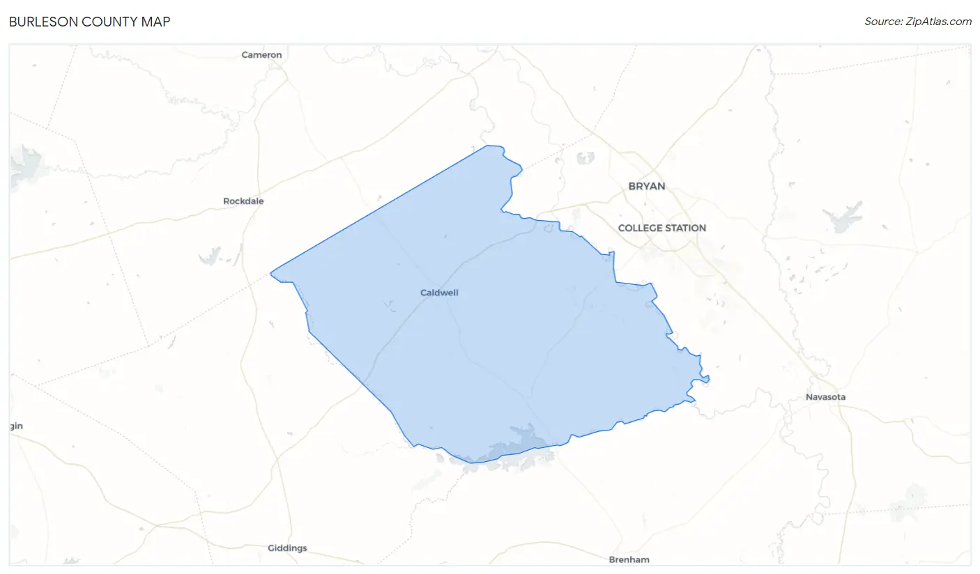 Burleson County Map