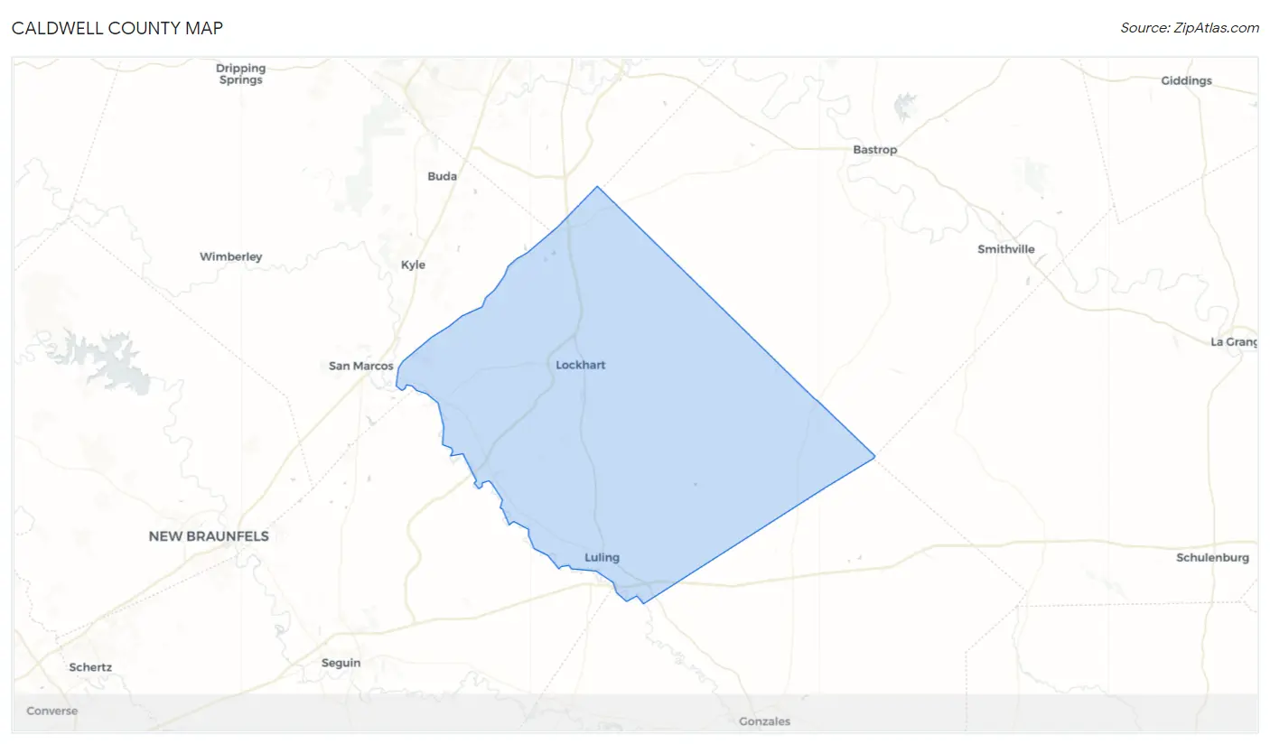 Caldwell County Map
