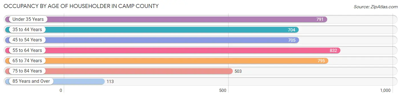 Occupancy by Age of Householder in Camp County