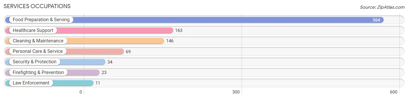 Services Occupations in Camp County