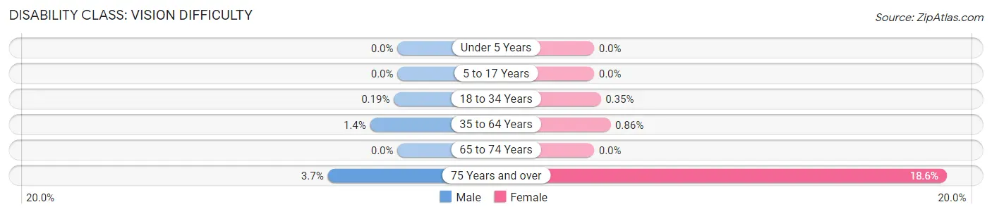 Disability in Carson County: <span>Vision Difficulty</span>
