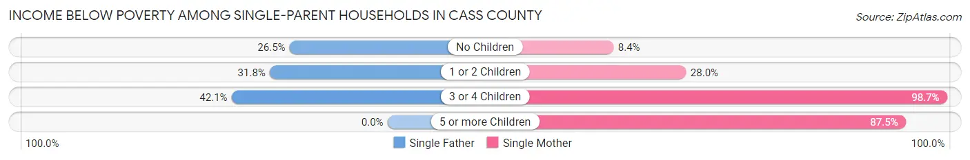 Income Below Poverty Among Single-Parent Households in Cass County
