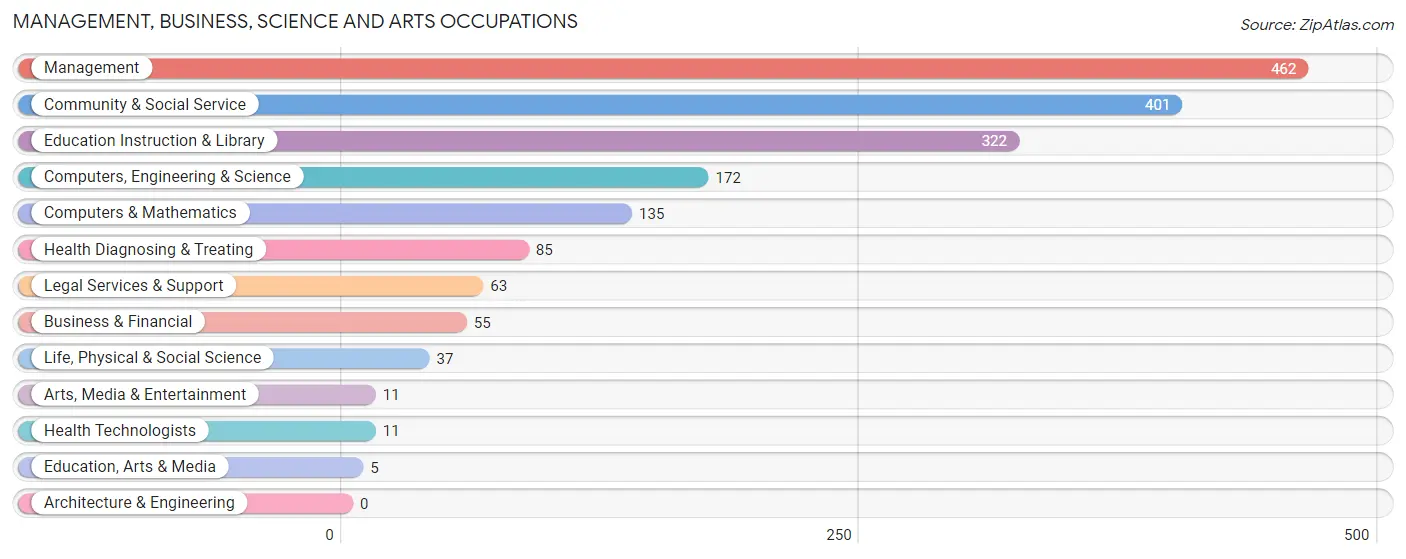 Management, Business, Science and Arts Occupations in Castro County
