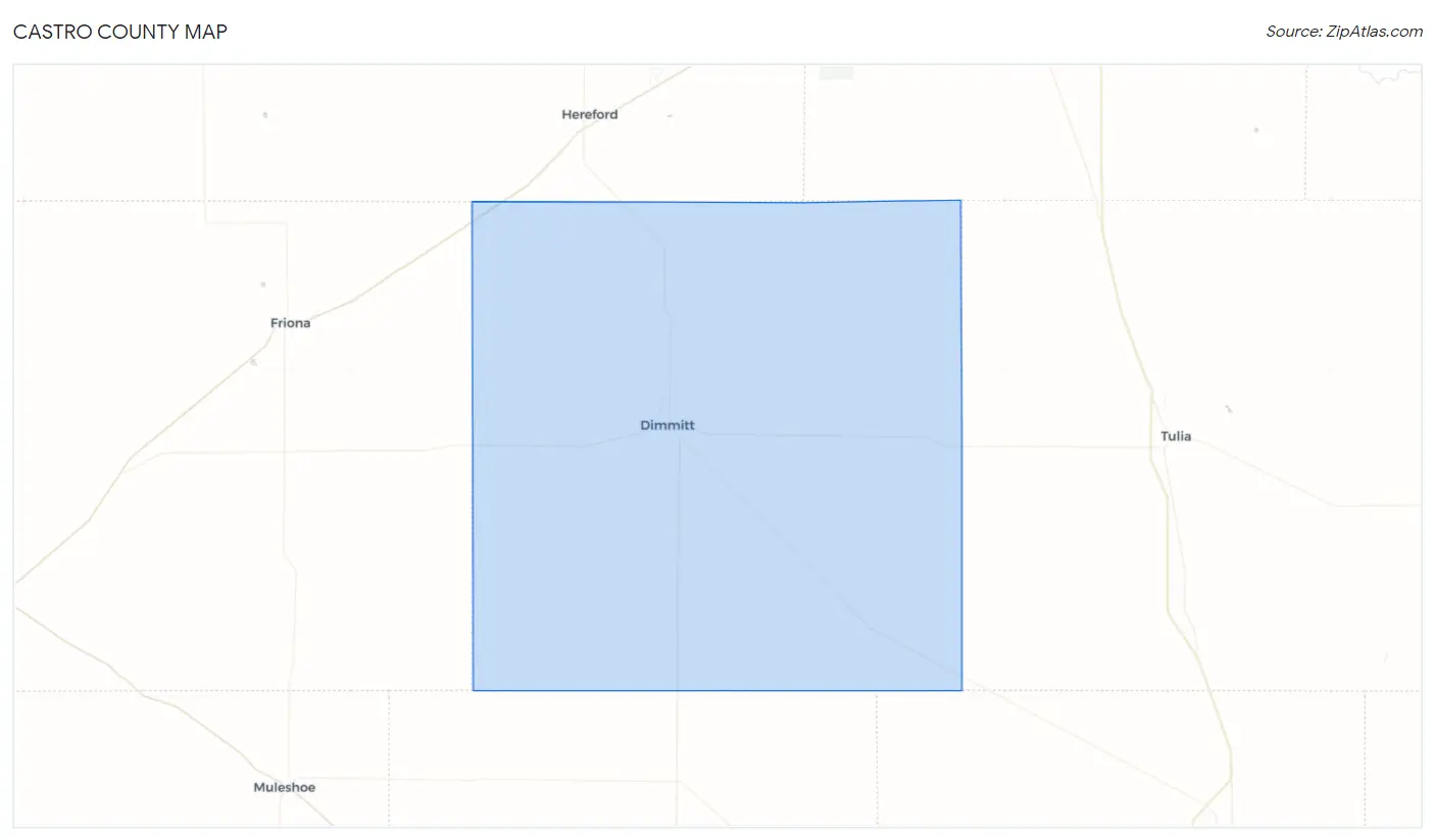 Castro County Map