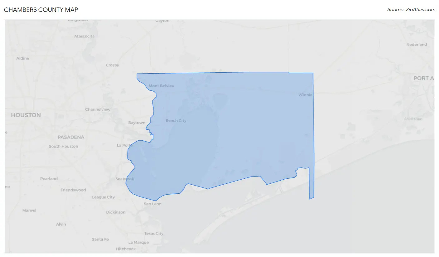 Chambers County Map