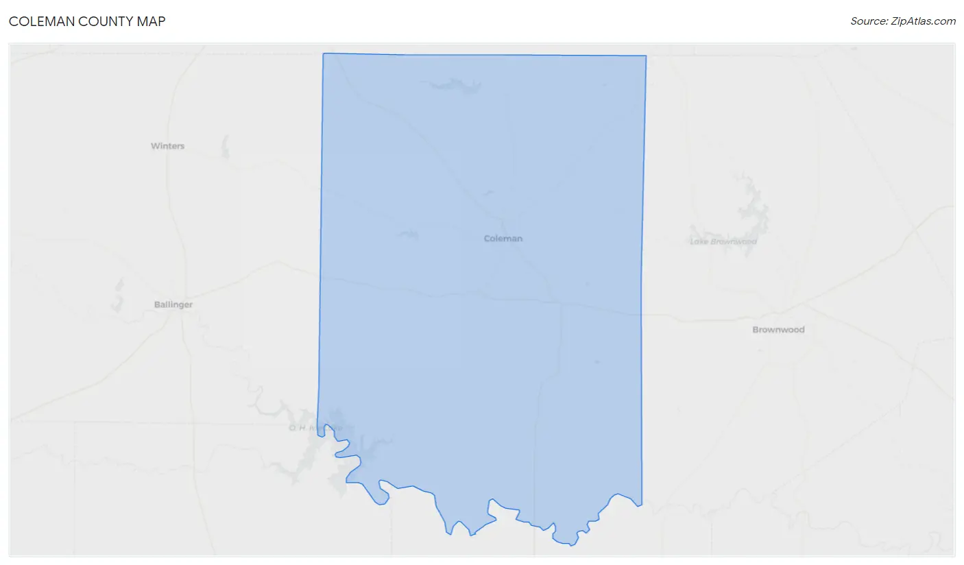 Coleman County Map