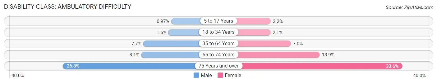 Disability in Comal County: <span>Ambulatory Difficulty</span>