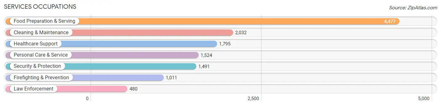 Services Occupations in Comal County